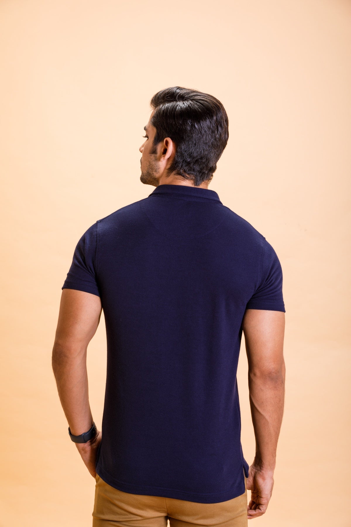 Navy Cotton Polo Shirt