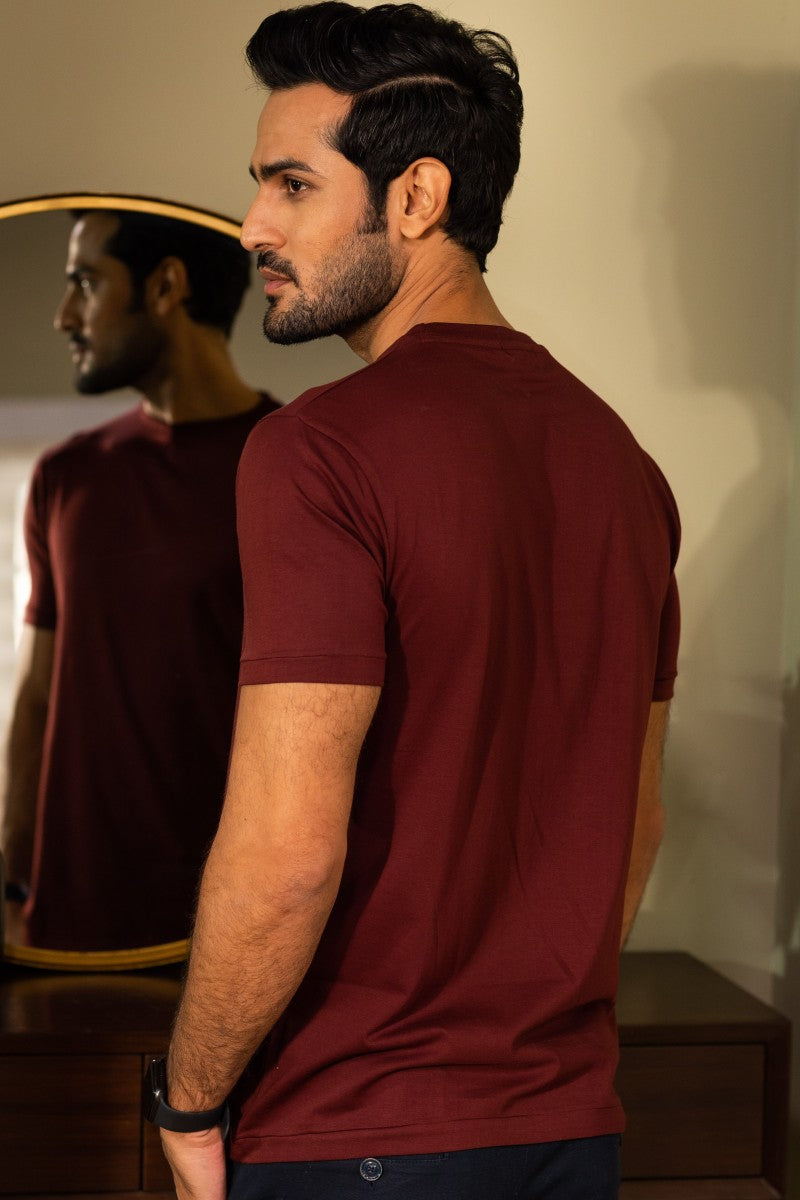 BROWN SUPIMA COTTON TEE