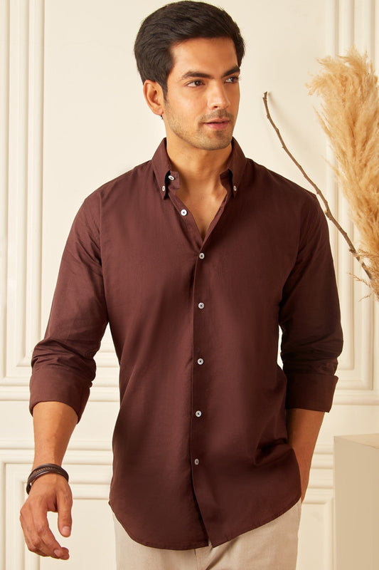 Brown Mocha Linen Shirt